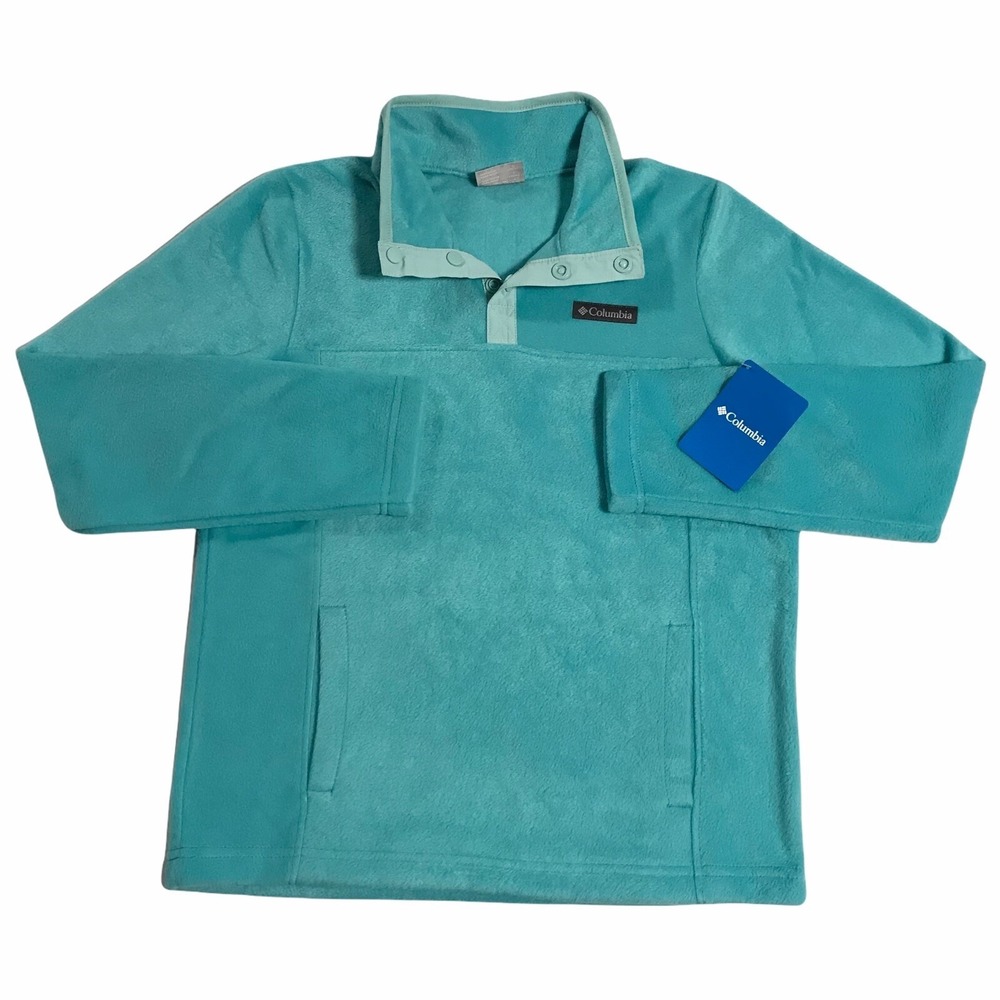 Columbia Youth Girls Warm Fleece Pullover‎ Sweater Sz L ( 14-16 Years) Turquoise - Picture 2 of 3